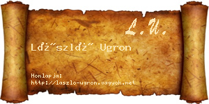 László Ugron névjegykártya